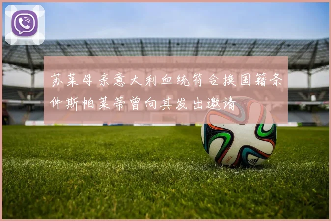 苏莱母亲意大利血统符合换国籍条件斯帕莱蒂曾向其发出邀请